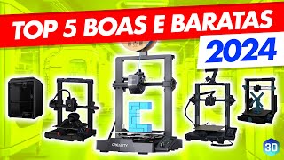 2024 TOP 5 Melhores Impressoras 3D BOAS e BARATAS para você comprar [upl. by Adnalahs]