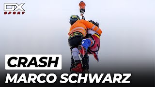 Alpine Ski Marco Schwarz crash at Bormio  Downhill  2023 🇮🇹 [upl. by Sherilyn]