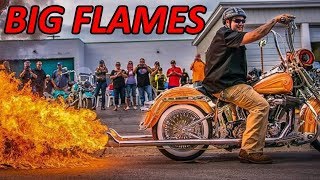 Extreme flame exhausts on motorcycles 2017 [upl. by Kessler]