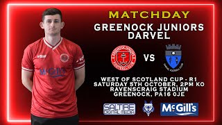 FULL MATCH Greenock Juniors 14 Darvel  West of Scotland Cup  051024 [upl. by Ansev]