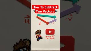 How to Subtract Two Vectors Visual Representation shorts [upl. by Essilevi]