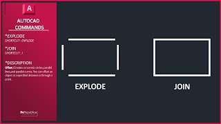 AutoCAD Break polylines to separate lines or Segments  Explodeamp Join Command [upl. by Atalanti]