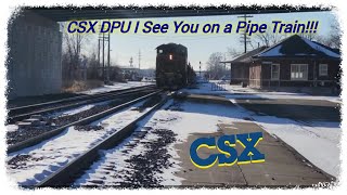 12224 CSX DPU I See You on a Pipe Train railfanning [upl. by Tonkin]