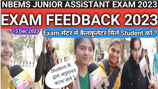 NBEMS JUNIOR ASSiSTANT EXAM REVIEW 15 Dec 2023 [upl. by Thorndike]