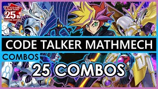 YuGiOh  25 Code Talker Mathmech Combos  Decklist post DUNE  Master Duel [upl. by Arolf88]