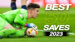 Best 50 Goalkeeper Saves 2023  HD 21 [upl. by Cressler]