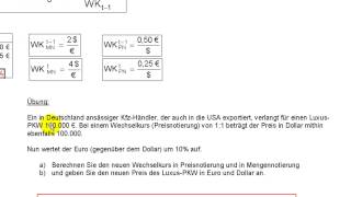 Wechselkurs  Mengennotierung  Preisnotierung  Aufwertung des Euro gegenüber dem Dollar [upl. by Alegnad298]