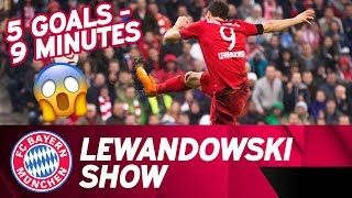 5⃣ Goals in 9⃣ Minutes Lewandowski Show  Time Lapse  FC Bayern  VfL Wolfsburg [upl. by Ahsiled]