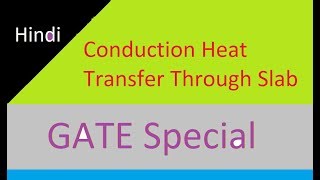 Conduction Heat Transfer Through Slab in Hindi for GATE Heat and Mass Transfer [upl. by Alie271]