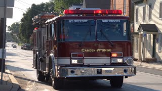 Camden Wyoming Fire Company Engine 411 Responding [upl. by Marriott932]