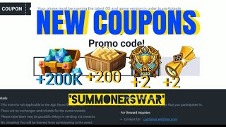 4 NEW CODES AGAIN LETS CLAIM IT  Summoners War [upl. by Pedroza796]