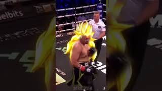 Salt Papi goes SUPER SAIYAN 😂💪🏽 saltpapi dragonballz boxing [upl. by Allanson439]