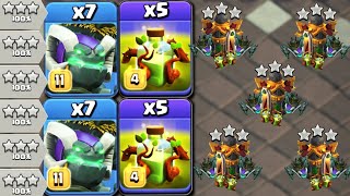 New Spam Attack x7 Witch Golem ×5 Overgrowth Spell Best Spam Ever Th16 Attack  COC [upl. by Yate490]