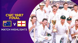 Cricket World Cup 1987 Final Australia v England  Match Highlights [upl. by Odlanier]