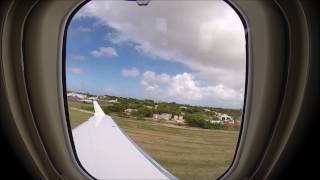 Bombardier Challenger 300 Cabin view Takeoff Anguilla Island AXA [upl. by Niraa]