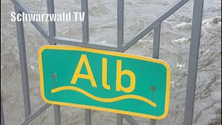 🚨🌊 Brisante Hochwasserlage in St Blasien  Pegelstand verdoppelt sich 2324122022 [upl. by Tina]