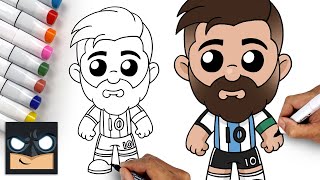 How To Draw Lionel Messi ⚽️ World Cup 2022 [upl. by Eimaraj748]