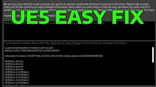How To Fix Unreal Engine 5 Unhandled Exception EXCEPTION ACCESS VIOLATION writing address 0x00007fff [upl. by Anined]
