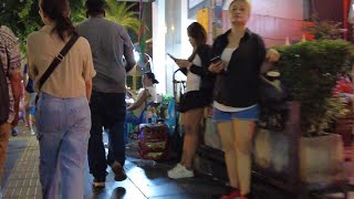 Night Walking on sukuhmvit Road Bangkok 2024 [upl. by Annehcu]