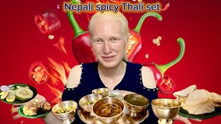 🇳🇵Nepali thali set ta sarai mithoo hudo raixa😋🇺🇸venaju africa gako le aja eklai basera khaiyo🤭😂 [upl. by Komsa]