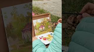 ArtampTravel in Azerbaijan Gusar relaxing pleinair painting oilpaintinglandscape relax outdoor [upl. by Luciano267]