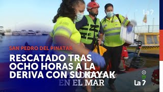 Rescatado en San Pedro tras ocho horas a la deriva por el viento y las corrientes con su kayak  La7 [upl. by Enenaj]