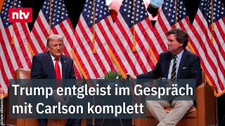 Schüsse auf Cheyney quotBastardquot Biden Trump entgleist im Gespräch mit Carlson komplett  ntv [upl. by Aniuqal]