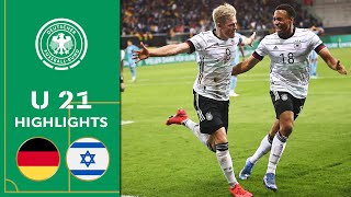 Spectacular finish  Germany vs Israel 32  Highlights  U 21 Euro Qualifier [upl. by Adnuahsal]