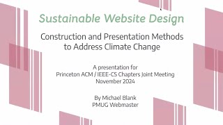 Sustainable Website Design Construction and Presentation Methods to Address Climate Change [upl. by Dickey]