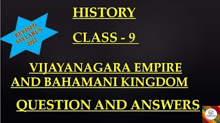 Kseebclass 9 HistoryVijayanagara and Bahamani kingdom notes Revised syllabus 2022Scorpio class [upl. by Trevor]