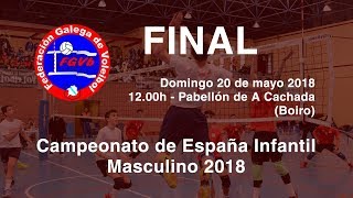 FINAL CAMPEONATO DE ESPAÑA VOLEIBOL INFANTIL MASCULINO 2018 [upl. by Geibel]