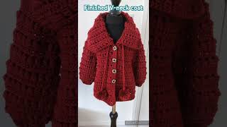 Just finished the coat crochet crochetcardigan crochetcoat crochetgirls crochetsweater [upl. by Saimerej]