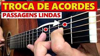 Aula de Violão  2 PASSAGENS LINDAS na Troca de Acordes  INICIANTES e intermediários [upl. by Atiuqcir]