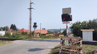 Železničné priecestie Lužianky 2082024 Slovak railroad crossing4K [upl. by Grosz]