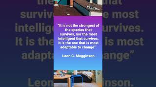 Not Darvin but Leon C Megginson l motivation humanity quotes inspireothers [upl. by Adanar]