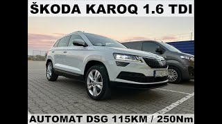 Skoda Karoq 2020 Style  Stylowy Oszczędny Suv silnik diesla 16 TDI 115HP250Nm review [upl. by Gilmer]