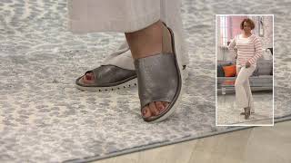 The Flexx Leather Peep Toe Sandals  Shoreline on QVC [upl. by Gnes]