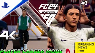 EA SPORTS FC 24  NEW CLUB NEW COUNTRY NEW BEGINNING 🔥  PLAYER CAREER MODE  1  PS5™ [upl. by Gorlicki480]