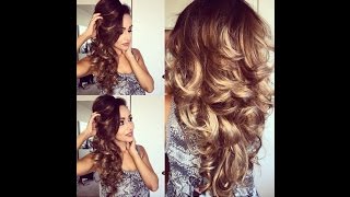 Easy and Bouncy Voluminous Curls using Hot RollersHair Tutorial [upl. by Bebe]