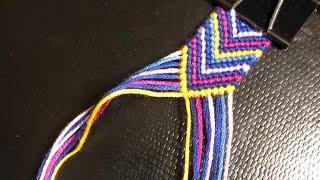 Chevron Pattern Friendship Bracelet Timelapse [upl. by Karly]