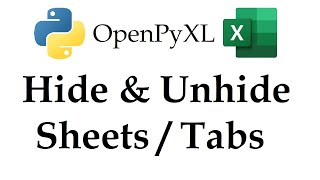 OpenPyXL  Hiding amp Unhiding SheetsTabs in Excel Workbooks with Python  Data Automation [upl. by Aloeda644]