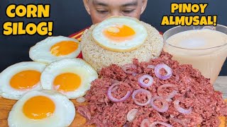 CornSilog Mukbang Asmr  Pinoy ALMUSAL Mukbang Philippines [upl. by Ulysses701]