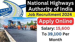 NHAI Jobs Recruitment 2024  60 Deputy General Manager Posts  Civil Engineering Govt Job [upl. by Stegman]