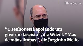 “O senhor está apoiando um governo fascista” diz Witzel “Mas de mãos limpas” diz Jorginho Mello [upl. by Neehsar]