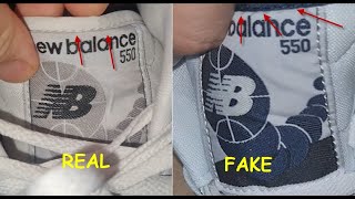 Real vs fake New Balance 550 sneakers How to spot original New Balance 550 shoes [upl. by Noirda]