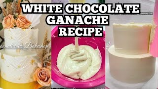 RECIPE WHITE CHOCOLATE GANACHE [upl. by Kendell]