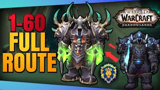 WOW Level 160 Alliance Leveling Guide 2022 [upl. by Llerat]