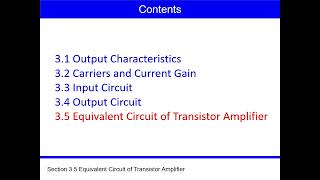 Electronic Circuits ELC0345 Output Circuit Equivalent Circuit of Transistor Amp [upl. by Denys]