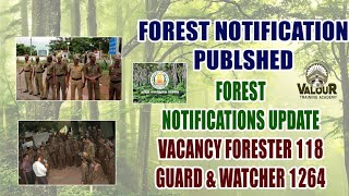 🔥Forest Notification PublishedForest Guard amp watcher Vacancy 1264Forester 118🔥 Science Eligible [upl. by Bilac]