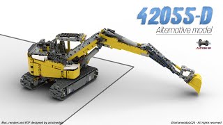 Lego Technic 42055D alternative model  Excavator [upl. by Lovel]